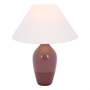 Safavieh Amann 20 Inch Glass and Fabric Table Lamp in Maroon