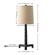 Safavieh Soline Resin Table Lamp in Black / Natural