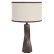 Safavieh Enza Resin and Fabric Table Lamp in Walnut