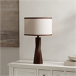Safavieh Enza Resin and Fabric Table Lamp in Walnut
