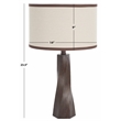 Safavieh Enza Resin and Fabric Table Lamp in Walnut