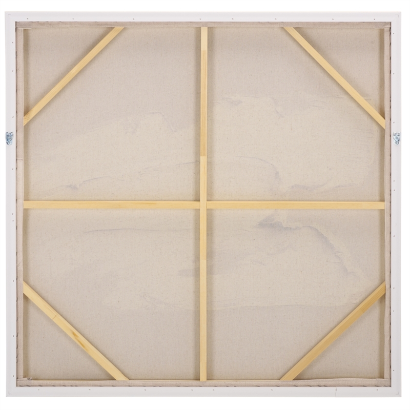 Safavieh Three Strokes 36X36 Wood Framed Wall Art  in Beige