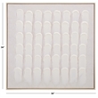 Safavieh Quiet Code 36X36 Wood Framed Wall Art  in White / Gray