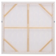 Safavieh Quiet Code 36X36 Wood Framed Wall Art  in White / Gray