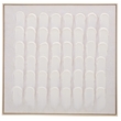 Safavieh Quiet Code 36X36 Wood Framed Wall Art  in White / Gray