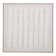 Safavieh Quiet Code 36X36 Wood Framed Wall Art  in White / Gray