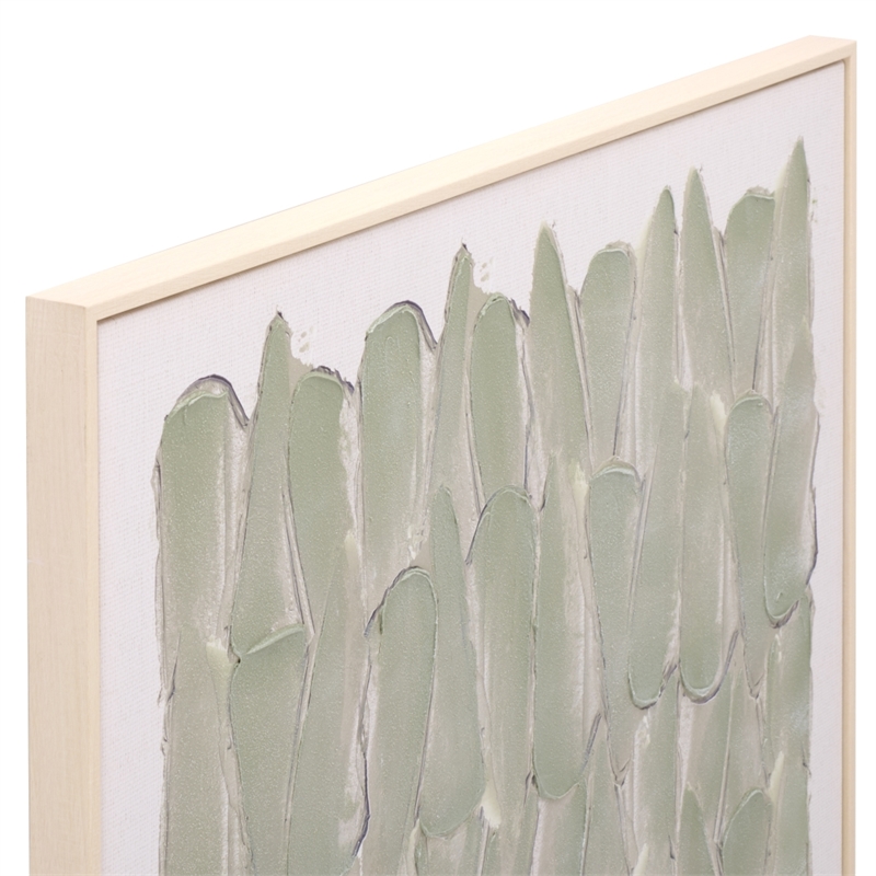 Safavieh Sage Stone 36X36 Wood Framed Wall Art  in Sage Green