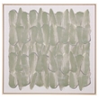 Safavieh Sage Stone 36X36 Wood Framed Wall Art  in Sage Green