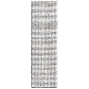 Safavieh Abstract 2'-3&quot x 8'-0&quot Wool and Jute Hand Tufted Rug in Ivory / Black