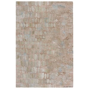 Safavieh Abstract 9'-0&quot x 12'-0&quot Polyester Hand Tufted Rug in Green / Blush