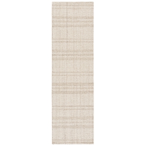 Safavieh Abstract 2'-3&quot x 8'-0&quot Wool and Cotton Hand Tufted Rug in Beige / Ivory