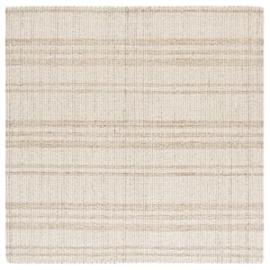 Safavieh Abstract 6'-0&quot x 6'-0&quot Wool and Cotton Hand Tufted Rug in Beige / Ivory