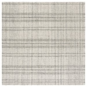 Safavieh Abstract 6'-0&quot x 6'-0&quot Wool and Cotton Hand Tufted Rug in Gray / Ivory