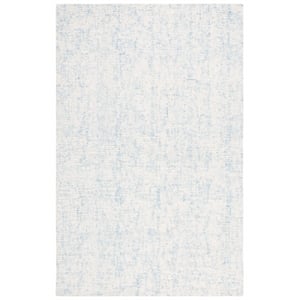 Safavieh Abstract 2'-0&quot x 3'-0&quot Wool  Hand Tufted Rug in Light Blue / Ivory