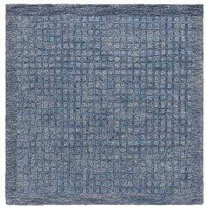 Safavieh Abstract 6'-0&quot x 6'-0&quot Wool and Jute Hand Tufted Rug in Blue