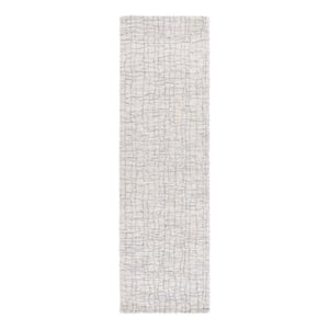 Safavieh Abstract 2'-3&quot x 8'-0&quot Wool and Jute Hand Tufted Rug inIvory/Light Blue