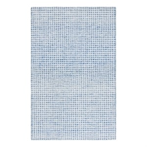 Safavieh Abstract 5'-0&quot x 8'-0&quot Polyester and Cotton Hand Tufted RuginIvory/Blue