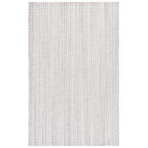 Safavieh Abstract 4'-0&quot x 6'-0&quot Wool and Cotton Hand Tufted Rug in Natural/Ivory