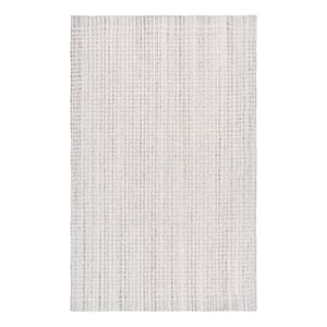 Safavieh Abstract 5'-0&quot x 8'-0&quot Wool and Cotton Hand Tufted Rug in Natural/Ivory