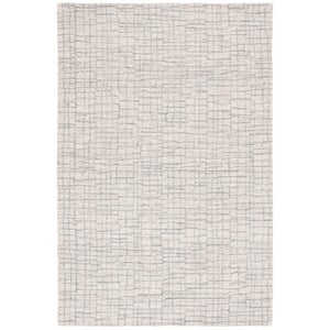 Safavieh Abstract 4'-0&quot x 6'-0&quot Wool and Jute Hand Tufted Rug inIvory/Light Blue