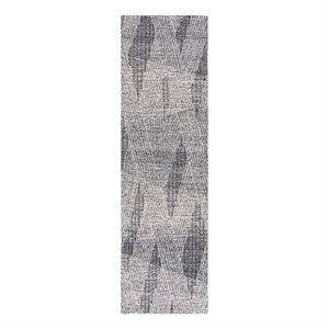 Safavieh Abstract 2'-3&quot x 8'-0&quot Wool  Hand Tufted Rug in Ivory / Charcoal