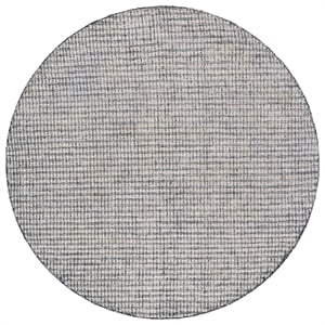 Safavieh Abstract 6'-0&quot x 6'-0&quot Wool and Jute Hand Tufted Rug in Ivory / Black