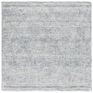 Safavieh Abstract 4'-0&quot x 4'-0&quot Wool  Hand Tufted Rug in Ivory / Navy