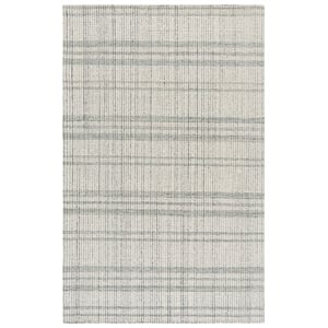 Safavieh Abstract 8'-0&quot x 10'-0&quot Wool and Cotton Hand Tufted Rug in Gray / Ivory