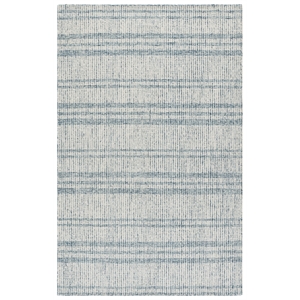Safavieh Abstract 6'-0&quot x 6'-0&quot Wool and Cotton Hand Tufted Rug in Blue / Ivory