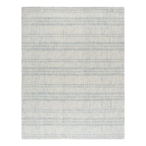 Safavieh Abstract 8'-0&quot x 10'-0&quot Wool and Cotton Hand Tufted Rug in Blue / Ivory