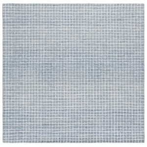 Safavieh Abstract 6'-0&quot x 6'-0&quot Polyester and Cotton Hand Tufted RuginIvory/Blue