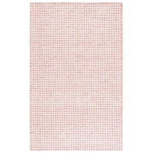 Safavieh Abstract 3'-0&quot x 5'-0&quot Polyester Hand Tufted Rug in Ivory / Blush