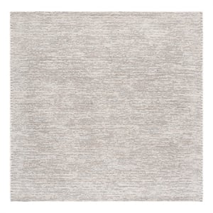 Safavieh Abstract 6'-0&quot x 6'-0&quot Polyester  Hand Tufted Rug in Silver / Taupe