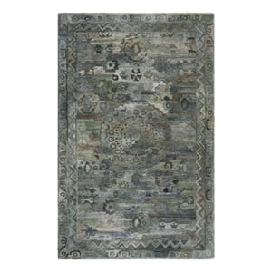 Safavieh Anatolia 4'-0&quot x 6'-0&quot Polyester Hand Tufted Rug in Green / Brown