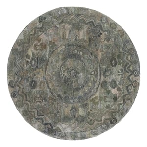 Safavieh Anatolia 6'-0&quot x 6'-0&quot Polyester Hand Tufted Rug in Green / Brown