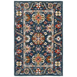 Safavieh Aspen 2'-0&quot x 3'-0&quot Wool and Cotton Hand Tufted Rug in Blue / Green