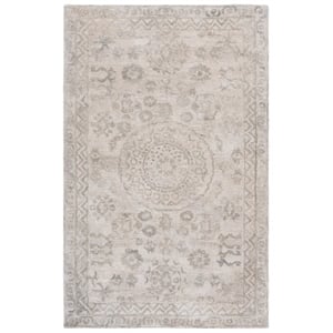 Safavieh Anatolia 6'-0&quot x 9'-0&quot Polyester Hand Tufted Rug in Light Gray / Sage