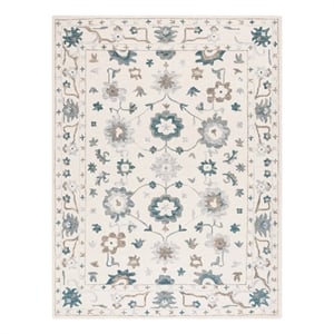 Safavieh Aspen 8'-0&quot x 10'-0&quot Wool and Cotton Hand Tufted Rug in Ivory / Blue