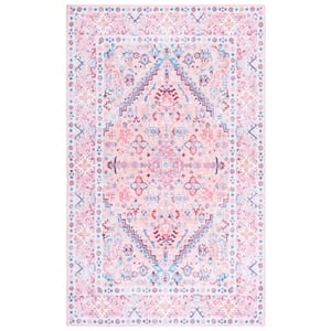 Safavieh Arizona 2'-0&quot x 5'-0&quot Polyester Power Loomed Rug in Beige / Pink