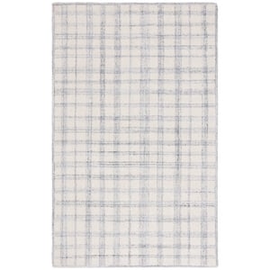 Safavieh Abstract 3'-0&quot x 5'-0&quot Wool Hand Tufted Rug in Ivory / Gray