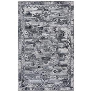 Safavieh Anatolia 8'-0&quot x 10'-0&quot Polyester Hand Tufted Rug in Dark Gray