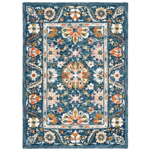 Safavieh Aspen 9'-0&quot x 12'-0&quot Wool and Cotton Hand Tufted Rug in Blue / Green