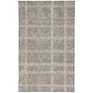 Safavieh Abstract 5'-0&quot x 8'-0&quot Wool and Cotton Hand Tufted RuginBeige/Dark Gray
