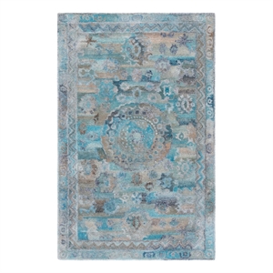 Safavieh Anatolia 5'-0&quot x 8'-0&quot Polyester Hand Tufted Rug in Light Blue / Brown