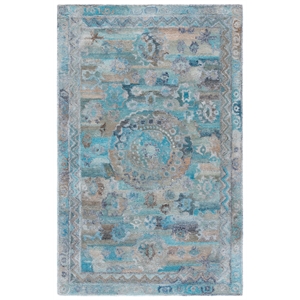 Safavieh Anatolia 6'-0&quot x 9'-0&quot Polyester Hand Tufted Rug in Light Blue / Brown
