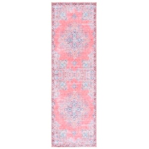 Safavieh Arizona 2'-0&quot x 5'-0&quot Polyester Power Loomed Rug in Pink / Beige