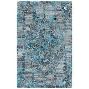 Safavieh Anatolia 8'-0&quot x 10'-0&quot Polyester Hand Tufted Rug in Gray / Turquoise