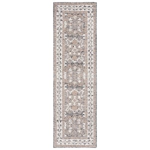 Safavieh Antiquity 2'-3&quot x 8'-0&quot Wool and Polyester Hand Tufted RuginIvory/Brown