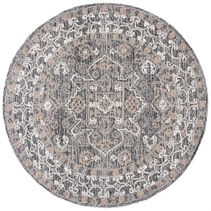 Safavieh Antiquity 6'-0&quot x 6'-0&quot Wool and Polyester Hand Tufted RuginIvory/Brown