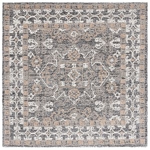 Safavieh Antiquity 6'-0&quot x 6'-0&quot Wool and Polyester Hand Tufted RuginIvory/Brown